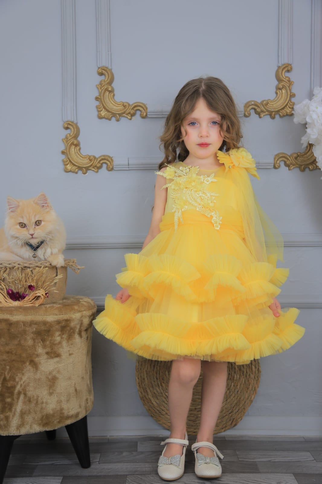 Marie Girls Ruffle Party Dress