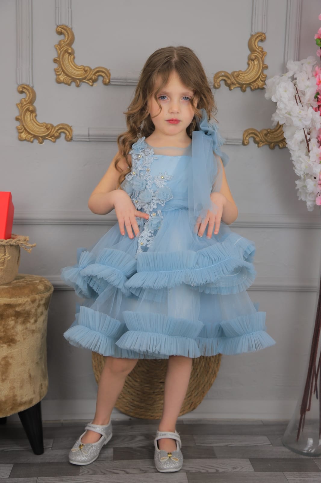 Marie Girls Ruffle Party Dress
