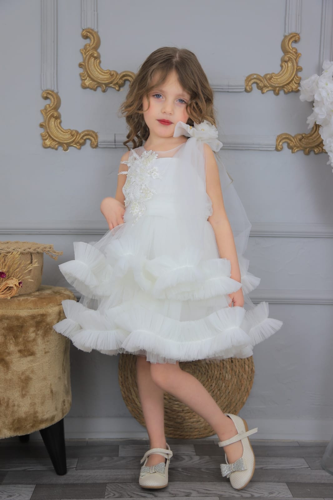 Marie Girls Ruffle Party Dress