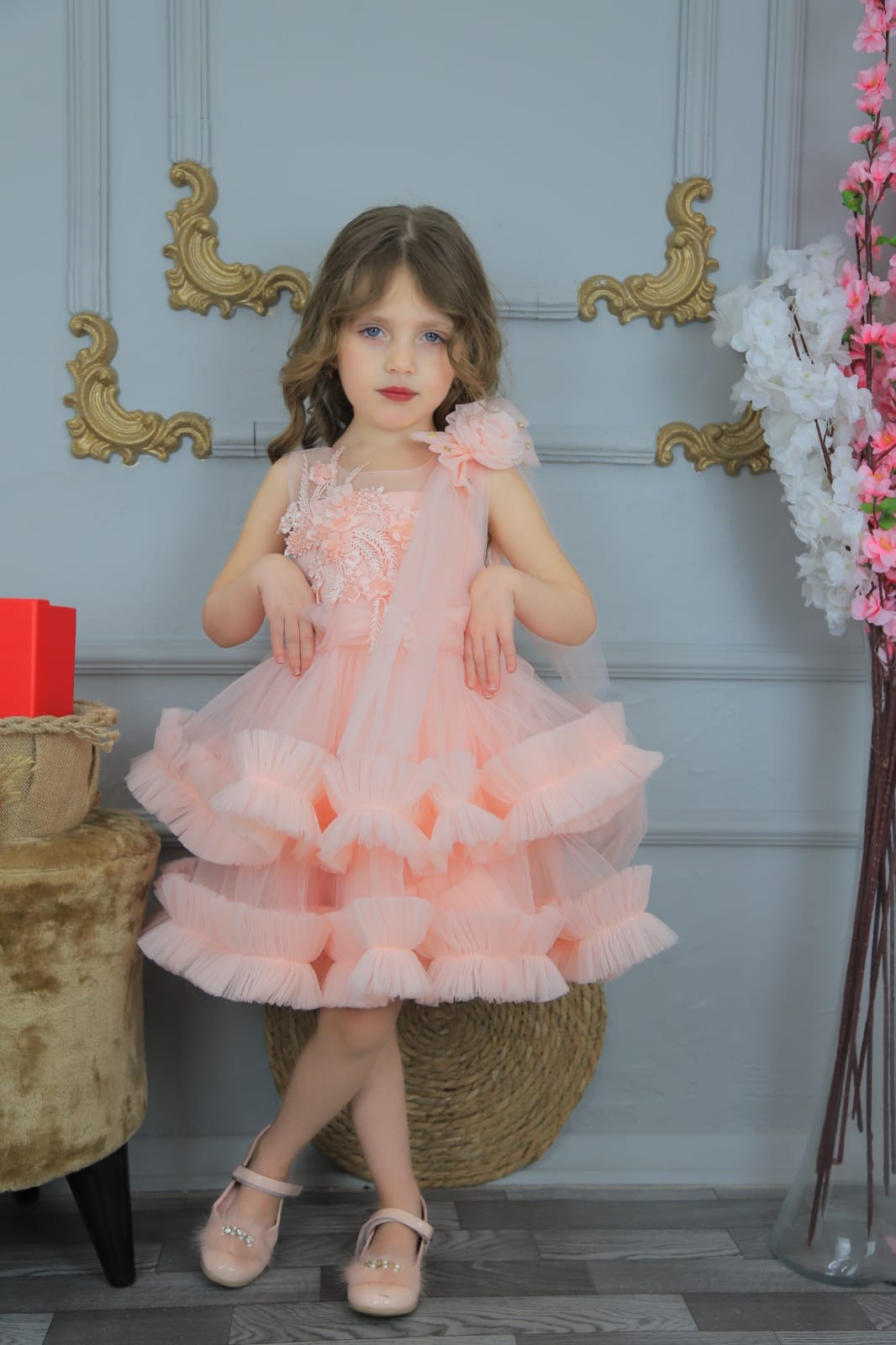 Marie Girls Ruffle Party Dress