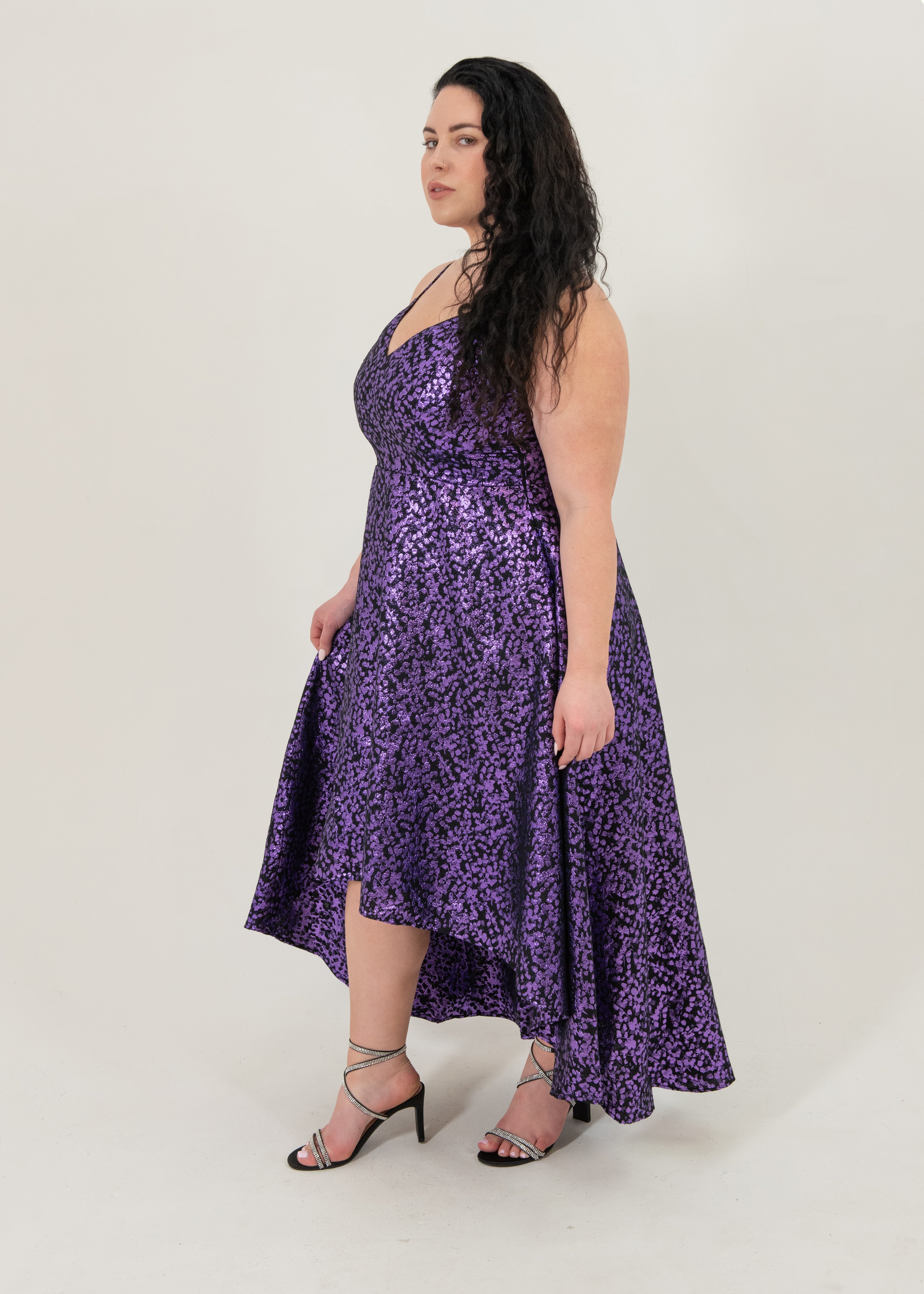 Lily Foil Hi-Low Dress